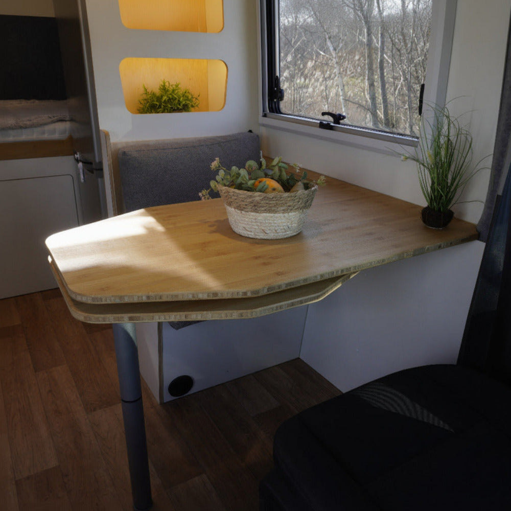 camper tisch Drehtisch Bambus für Camper & Wohnmobil