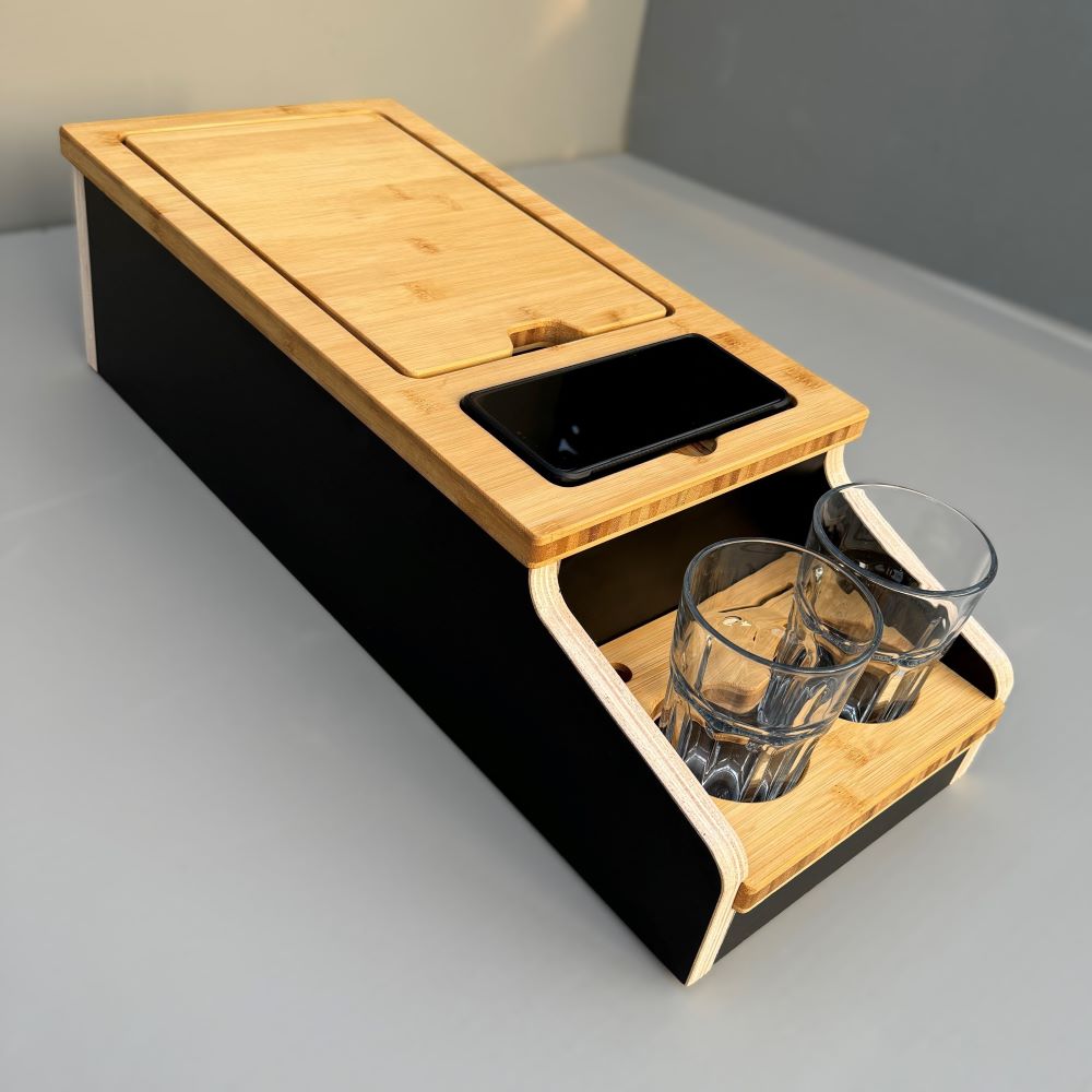 Mittelkonsole mit Staufach & Getränkehalter für VW T5 T6 Multivan