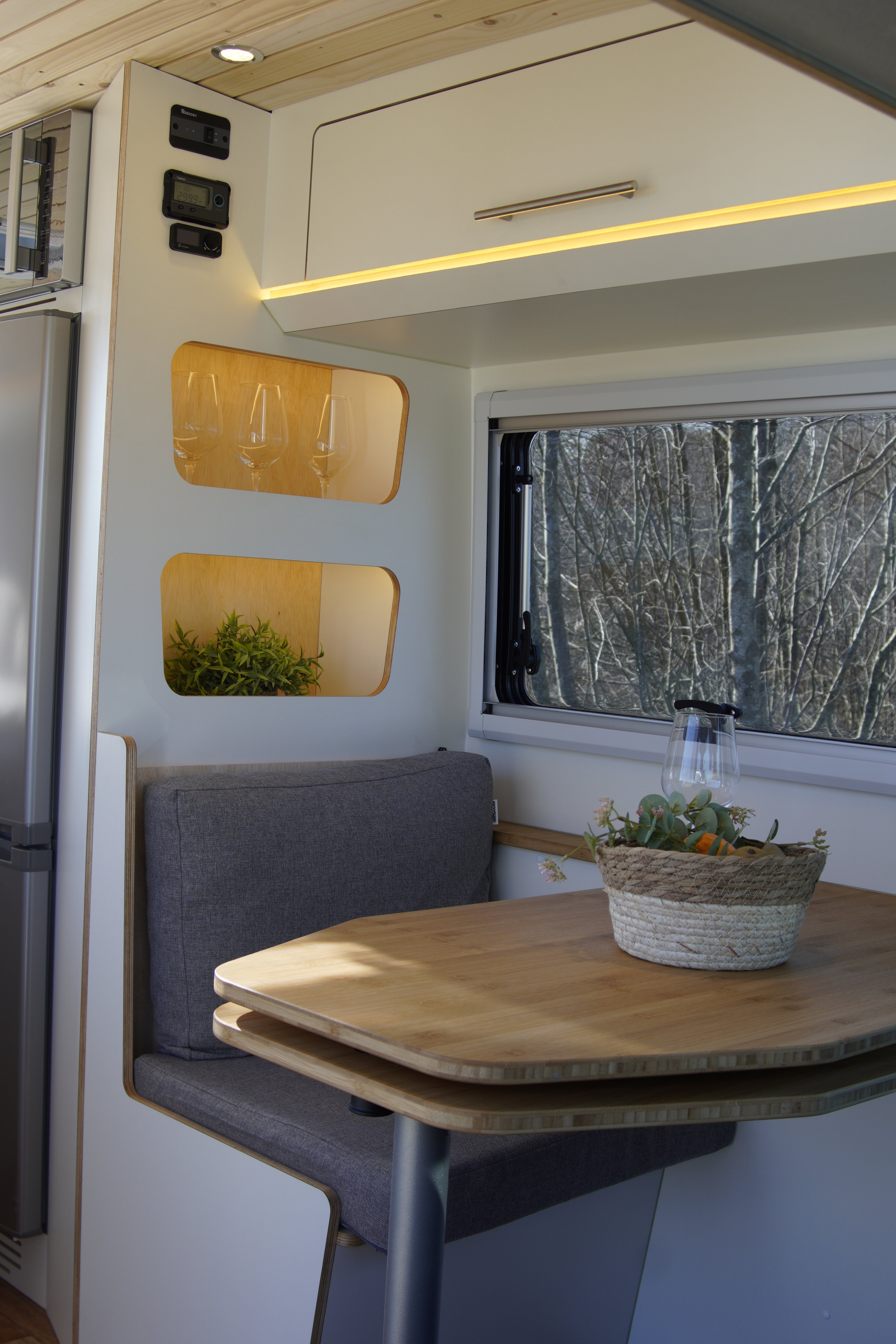 camper tisch Drehtisch Bambus für Camper & Wohnmobil