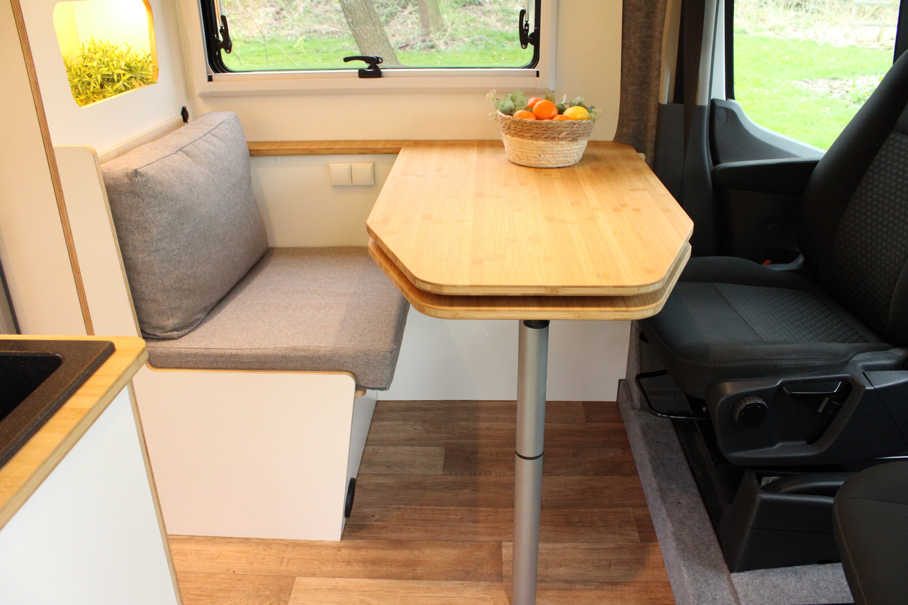 Drehtisch Bambus für Camper & Wohnmobil