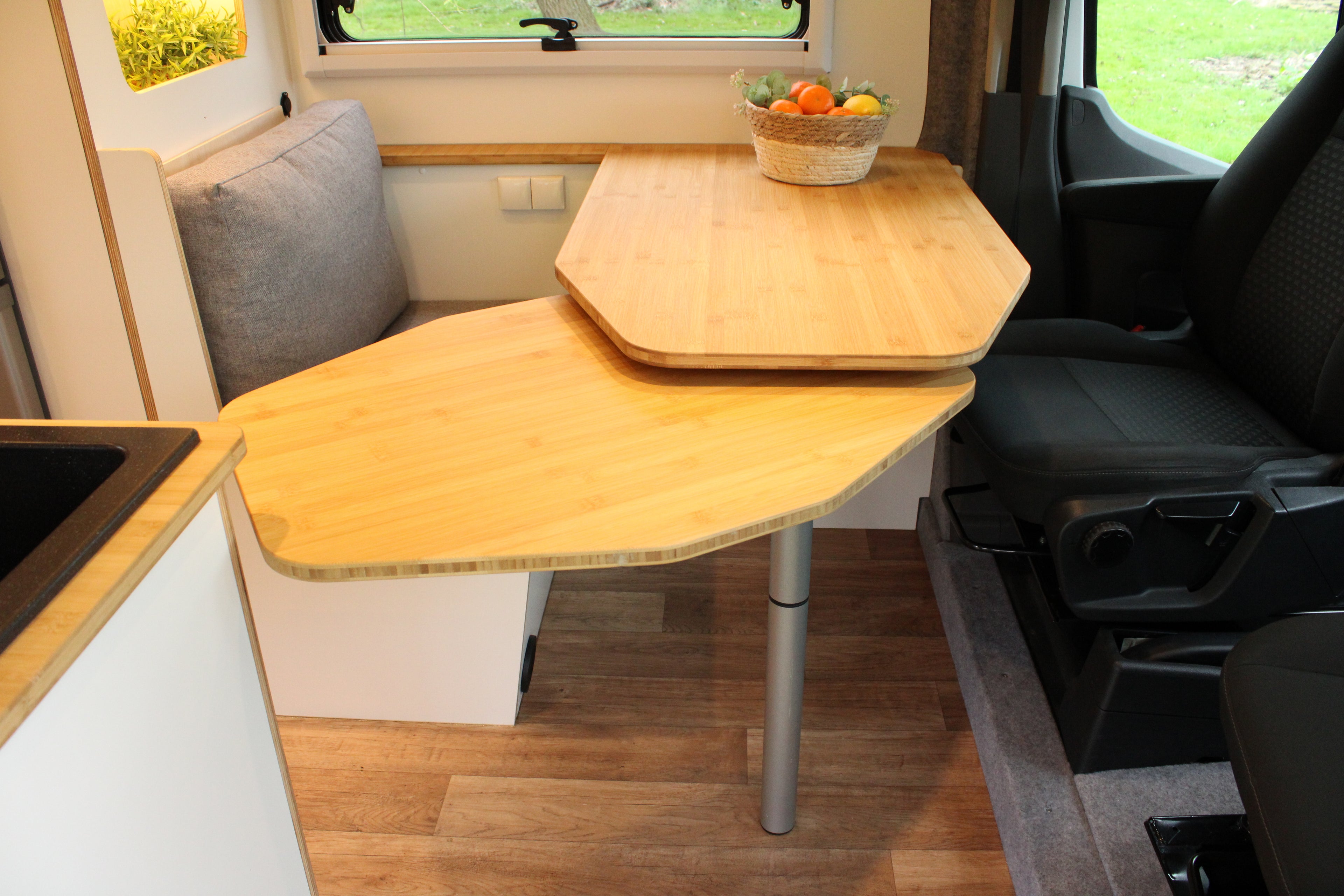 Drehtisch Bambus für Camper & Wohnmobil