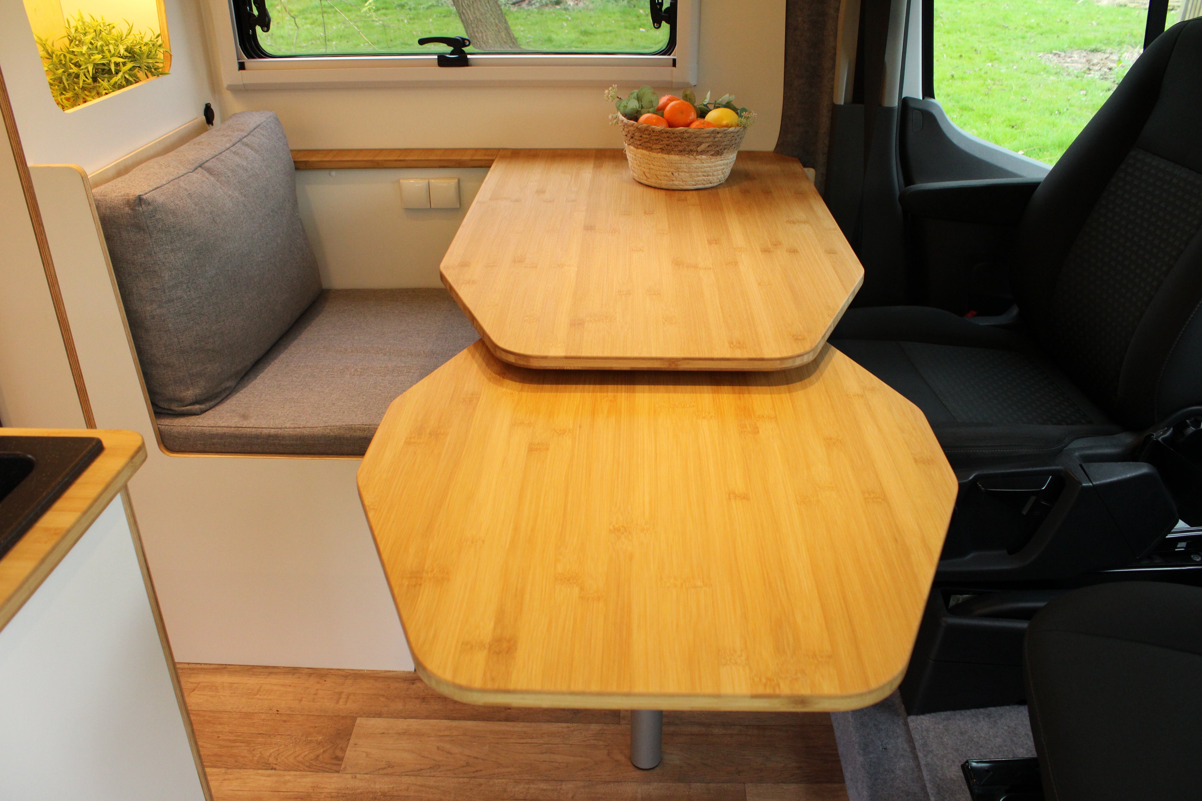 schwenktisch camper Drehtisch Bambus für Camper & Wohnmobil