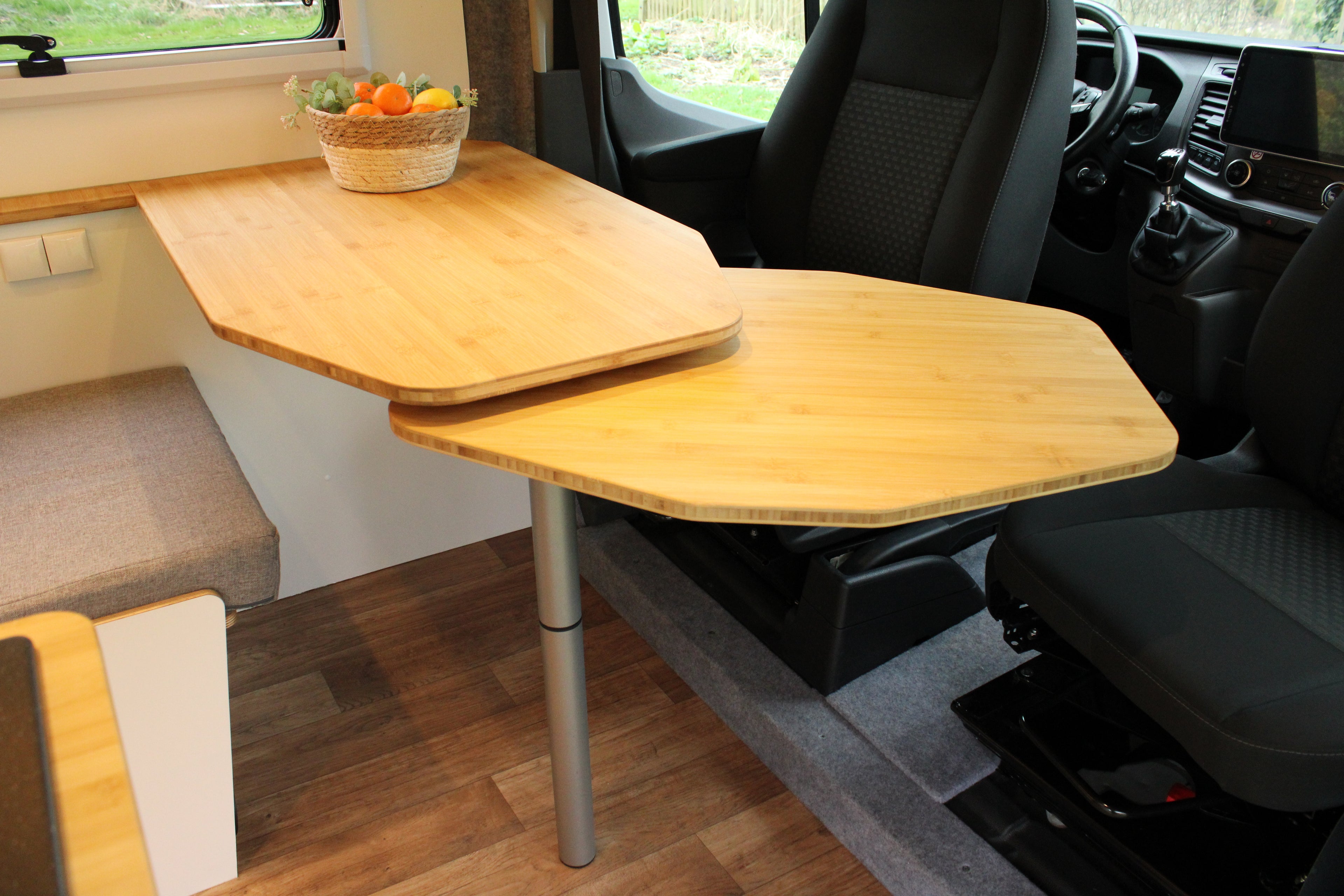 schwenktisch camper Drehtisch Bambus für Camper & Wohnmobil