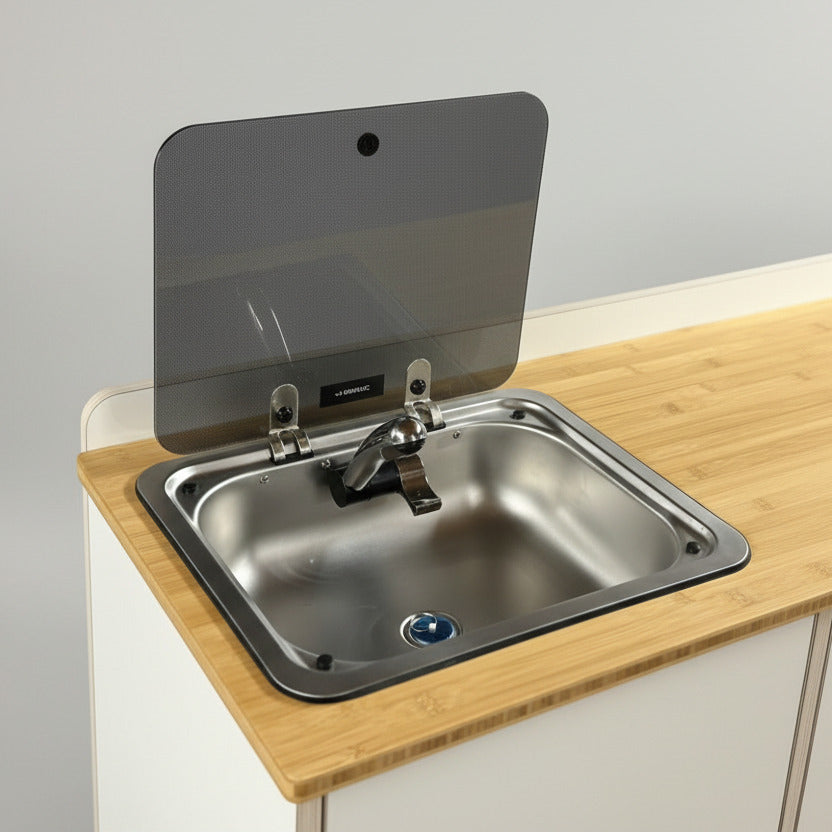 Camper Pro Küchenmodul mit 5 Schubladen, Spüle & Wassertanks