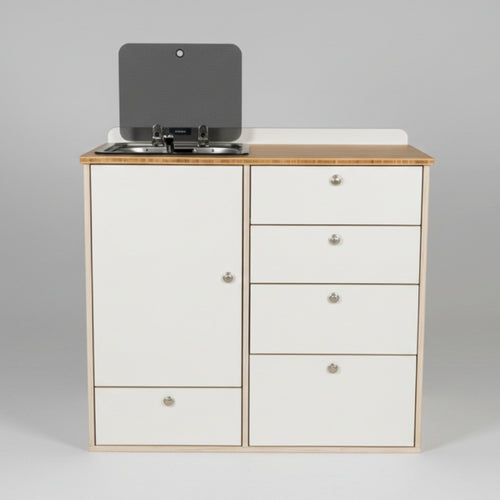 Camper Pro Küchenmodul mit 5 Schubladen, Spüle & Wassertanks