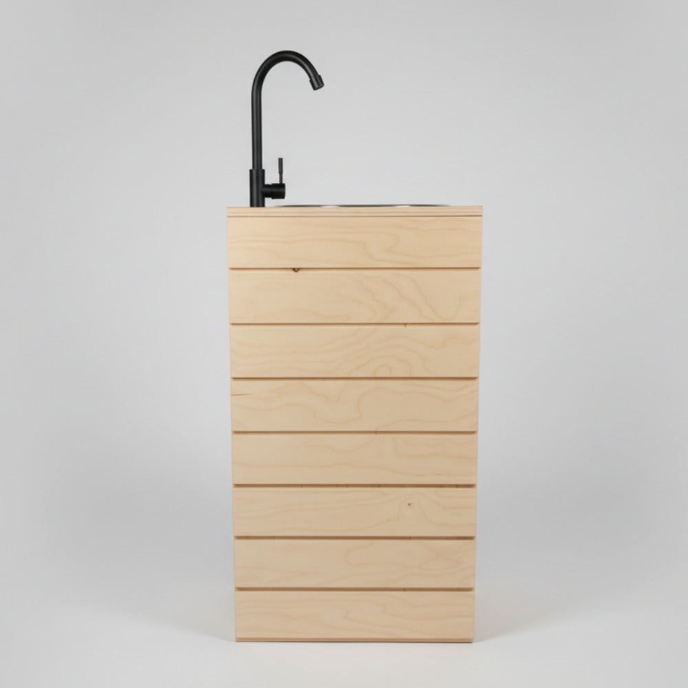 Kompaktes Küchenmodul für Camper & Vans - Campingküche handgefertigt, inkl. Wasser- & Kochsystem